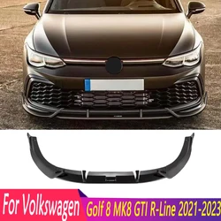 For Volkswagen Golf 8 MK8 GTI R-Line Pro 2021 2022 2023 Car Front Lip Bumper Lip Splitter Diffuser Spoiler Accessories Body Kits
