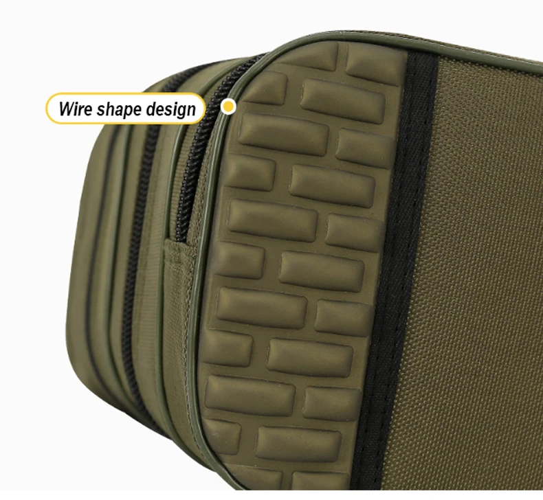 Angeltasche 2-4 Ebenen 130cm Angelruten-Tragetasche Leichter Angelruten-Köder-Rollen-Werkzeugkasten Wasserdichte Aufbewahrung Robuste Tasche – Detail 8