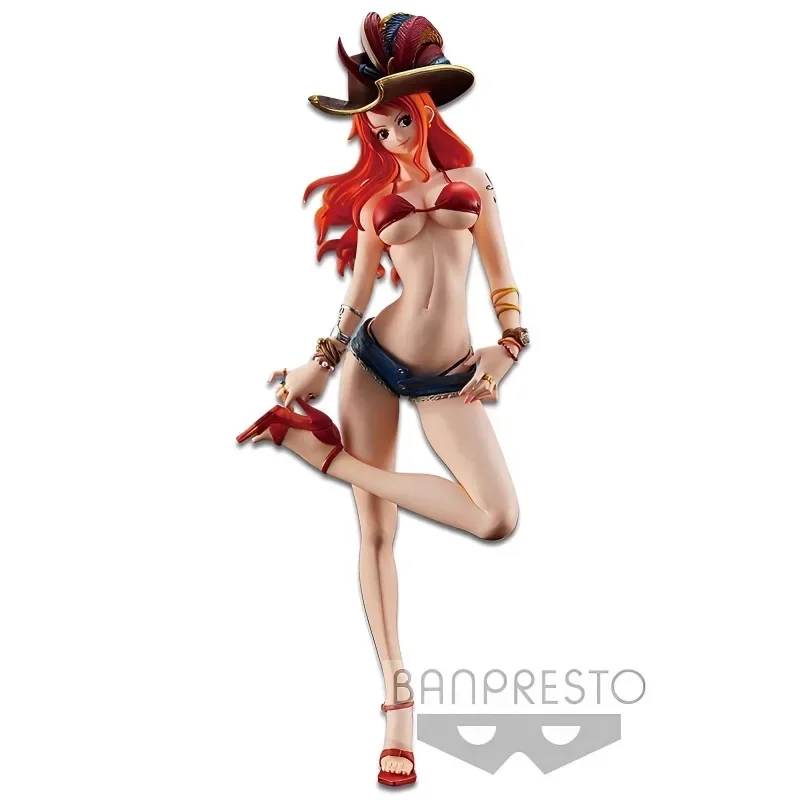 BANDAI-Brinquedos Anime Action Figure para Crianças, Boa Hancock, Nami Robin, Original One Piece, Modelo Shiny Venus, Presente de Natal para Meninos e Meninas