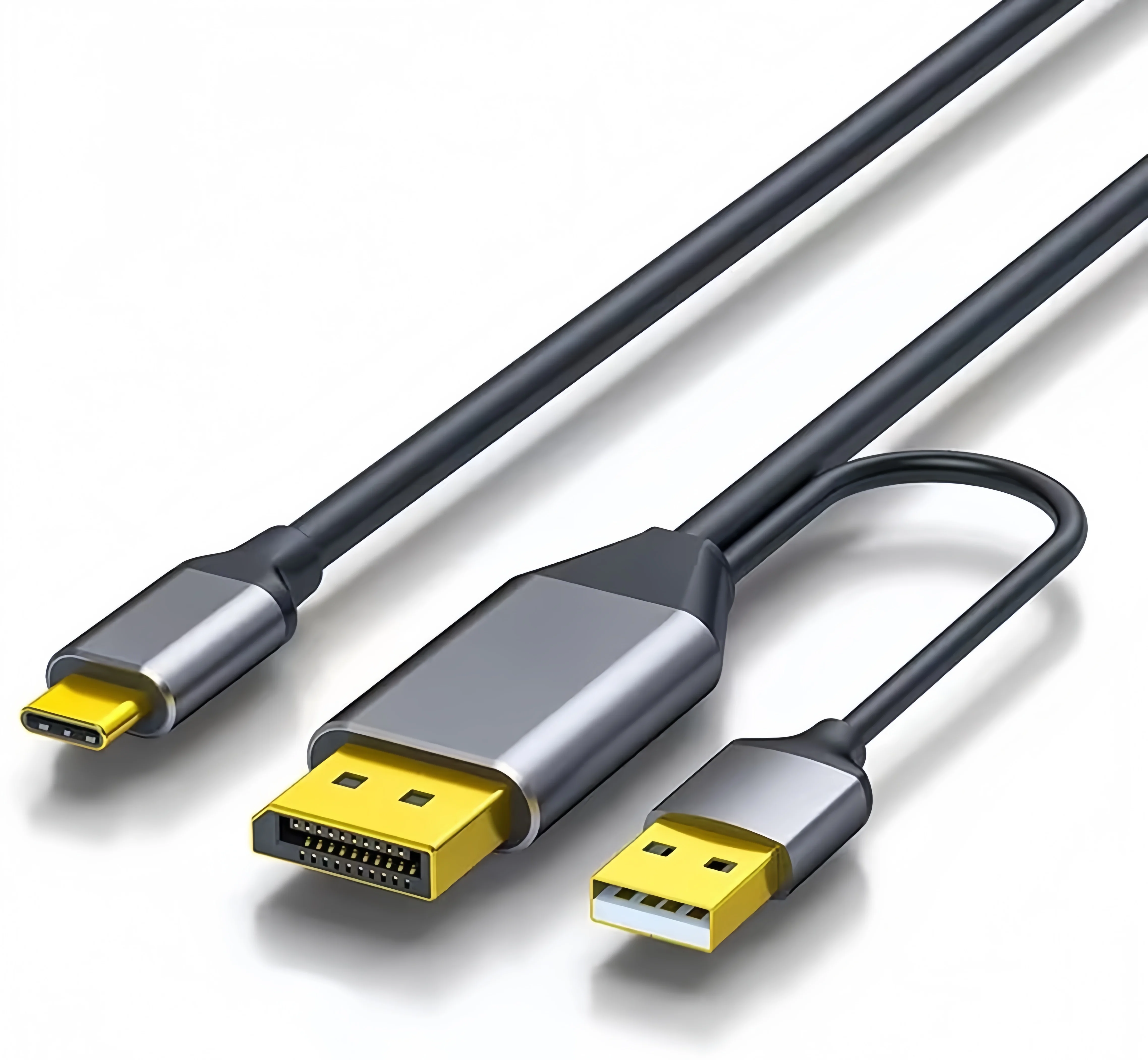Ondersteunende aanraakfunctionaliteit DisplayPort naar USB-C-kabel 4K60Hz met USB-kabeladapter voor Nreal Air VR MacBook Pro/Air 2020