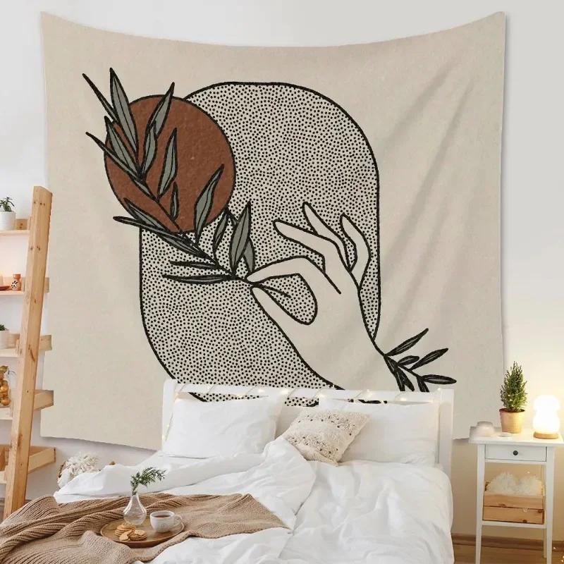 

Geometry Tapestry Wall Hanging Bedroom Aesthetic Decor Blanket Boho Background Illustration Mural Gobelin Tapiz Decoration