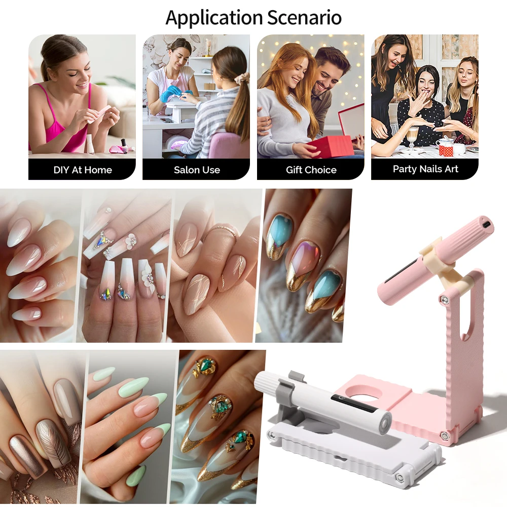 Comoda lampada per asciugare le unghie portatile ricaricabile tramite USB UV/LED Strumento per polimerizzare lo smalto gel ad asciugatura rapida per tutti i smalti gel Lampada per nail art