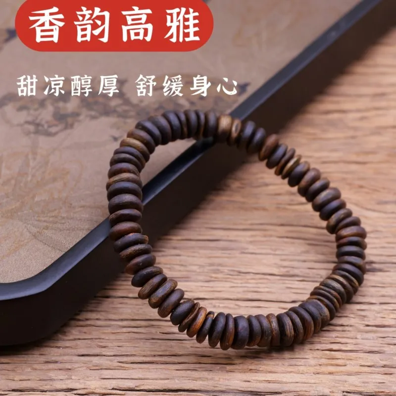Fidelity Natural Green Bracelet Tablet Beads Single Circle Pure Beaded Bracelet Pieces Beads Men and Women Bracelet Manufacturer