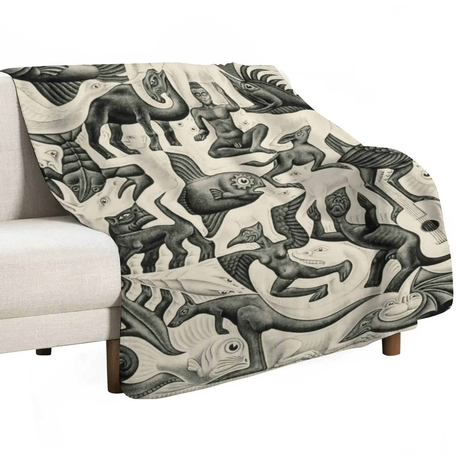 Escher - Plane Filling II Throw Blanket christmas gifts for winter Thermals For Travel Furrys Cute blankets and throws Blankets