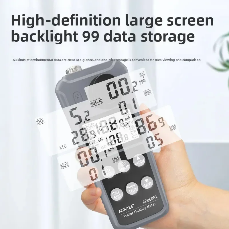 PH Meter Residual Chlorine Dissolved  Meter Ammonia Nitrogen Nitrite Water Quality Detector AE86061/86062/86063