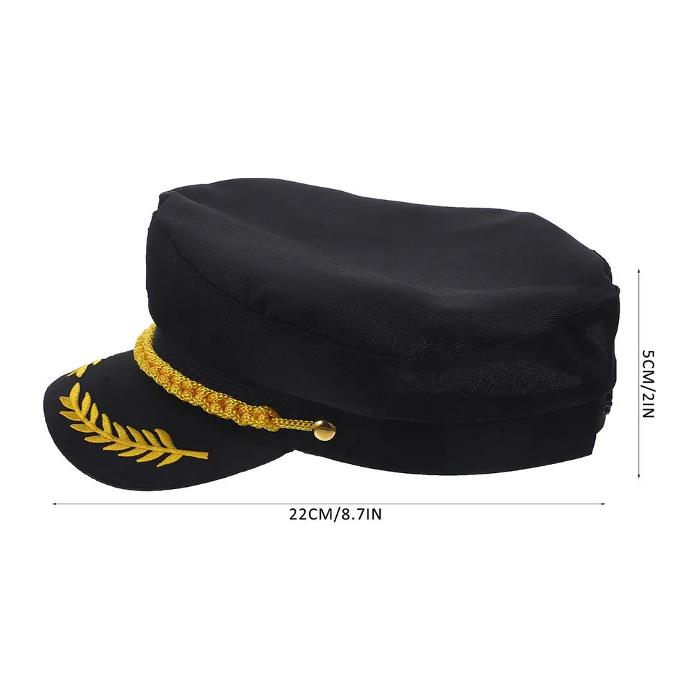 2 Pcs Navy Captain Hats Captains for Party Dress up Fancy Dress-up Costume Sailor