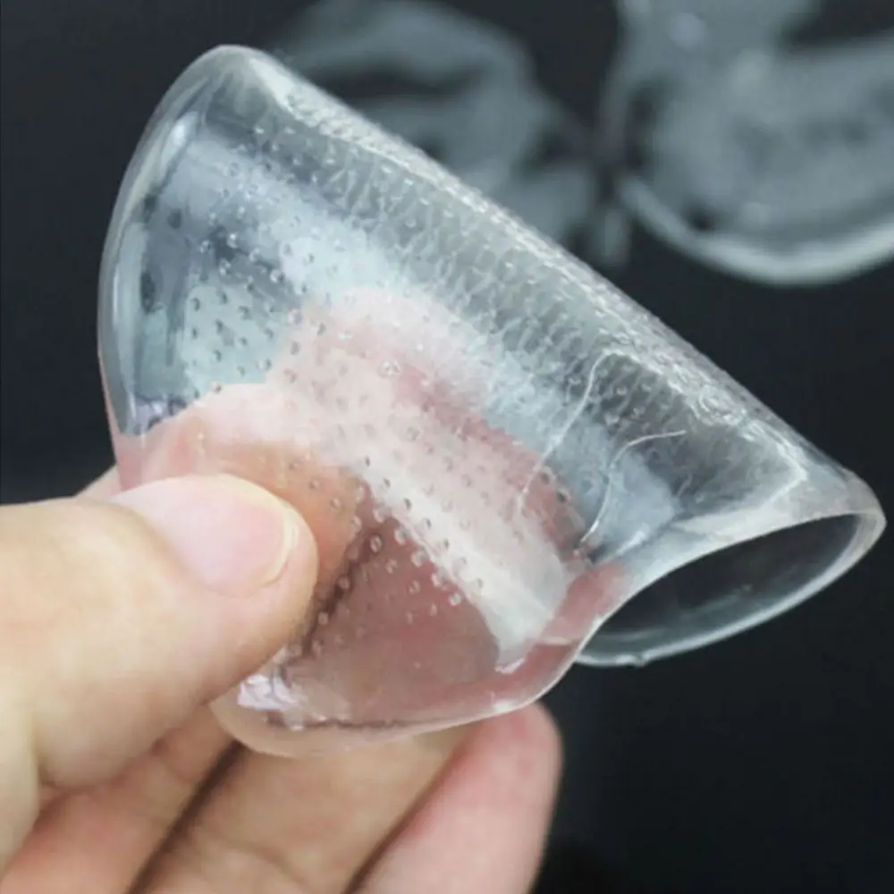 Sola meia palmilha cuidados elástico 1 par sapato gel almofada confortável sapato almofada silicone antepé
