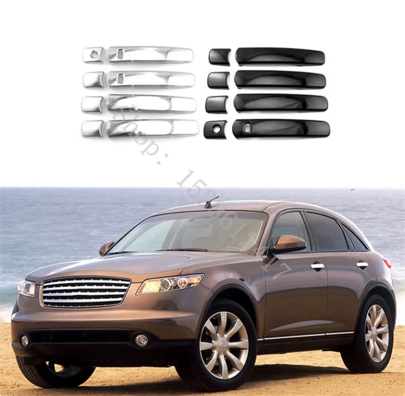 For Infiniti FX35 FX45 2003 2004-2006 Door Handle Cover car door handle protector trim Overlay Molding Garnish car-styling