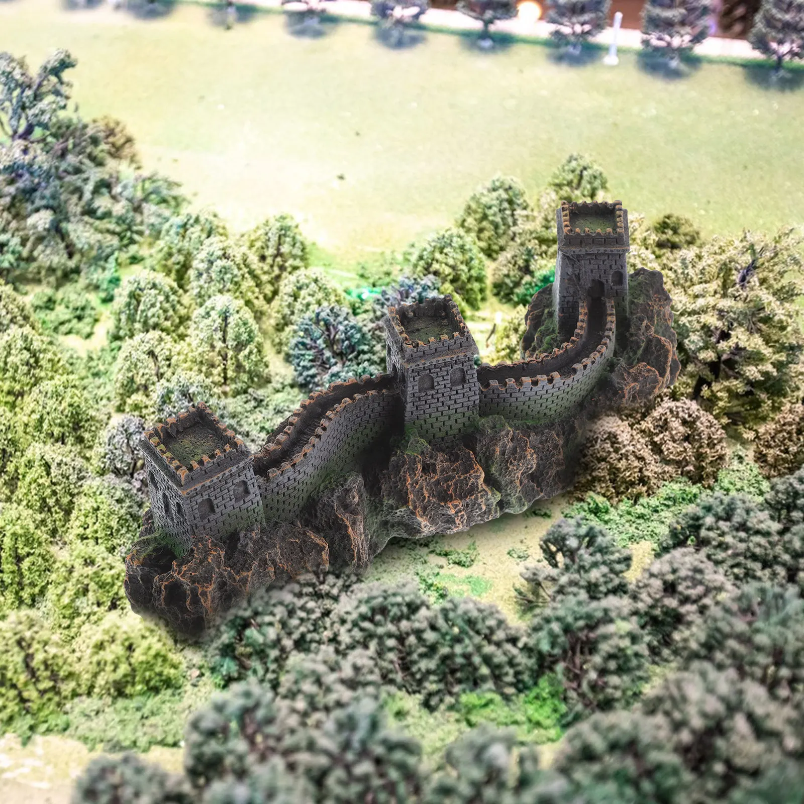 Unique Bridge of China Resin Arch Bridge Building Ornament for Large Fish Tank Aquarium Decor Resin Castle Decoration Bonsai