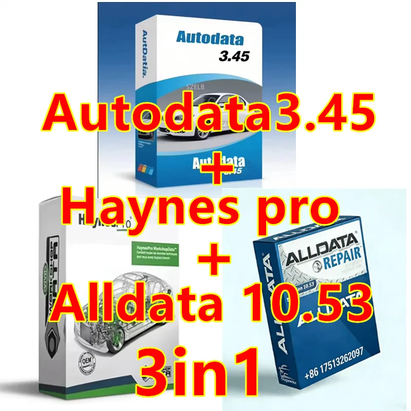 autodata3.45 and Haynes Pro（Vivid2018+Alldata 10.53 Atris-Technik Automotive Workshop DATA Auto Repair Software+ Install Video