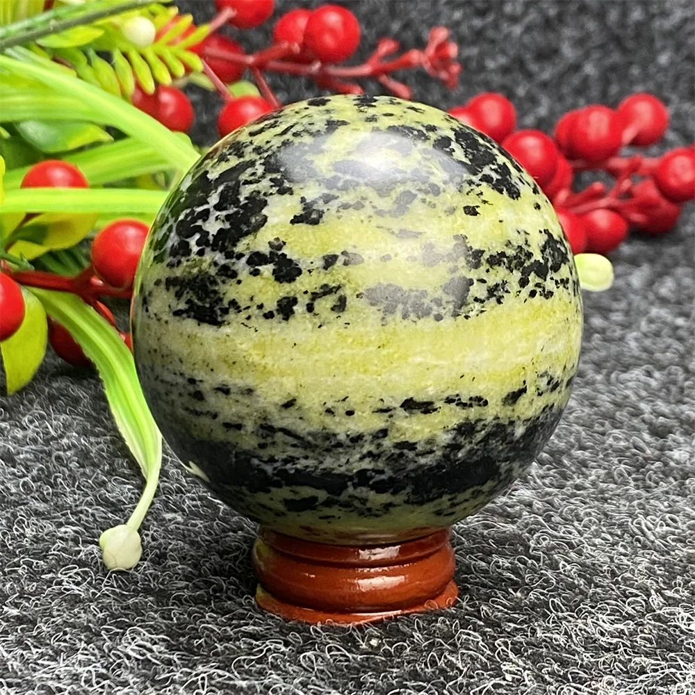 Natural Tibetan Jade Medicine King Stone Crystal Energy Ball Magnetic Health Massage Gemstone British Specimen Home Decoration