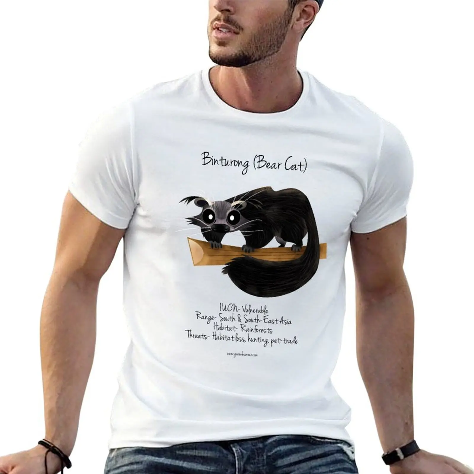 

Binturong Bear Cat T-Shirt t shirt man casual cotton t shirts man 100% t shirts for man cotton T-Shirt