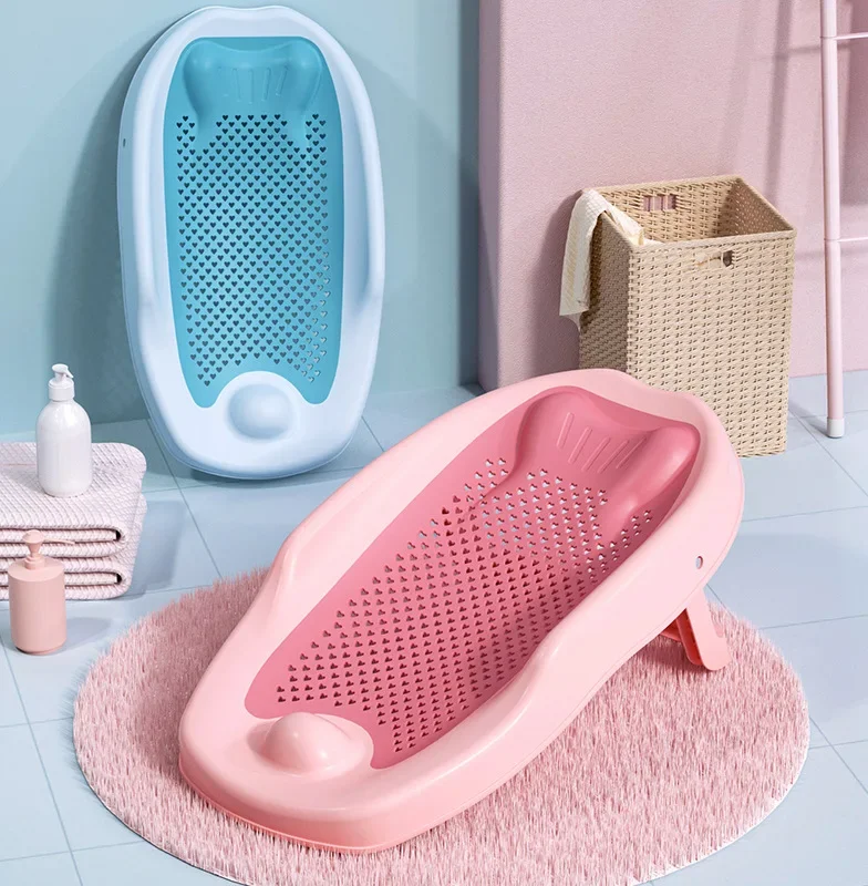 Newborn Adjustable Bath Net Seat Cushion Anti-slip Baby Bath Net Mat Children Shower Net Universal Bath Bed Holder