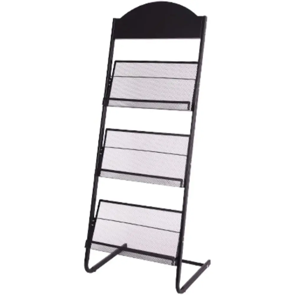 

3-Tier Floor Standing Magazine Rack for A3/A4 Documents and Books (Large, 3-Levels)