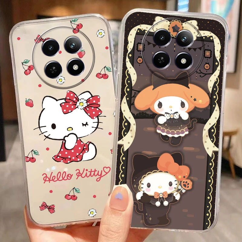 Kuromi Hello Kitty Cinnamoroll Phone Case For Realme 13 12 Pro C65 C30 C30S C35 C25 C12 C25Y Narzo 50A Pirme 8i Clear Back Cover