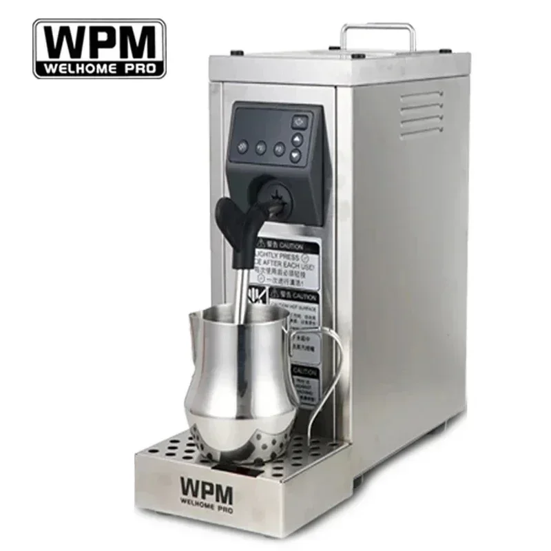 WPM 130T Professional Milk Foam Machine with Temperature Setting Steam Milk Latte Art Frother Automatic Commercial Milk Frother