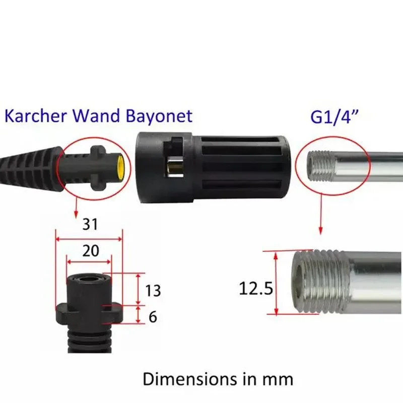 Adaptor Air untuk Karcher K2 K3 K4 K5 K6 K7 Perempuan Ke Parkside Perempuan Meriam Air untuk Konversi Antara KARCHER dan LAVOR