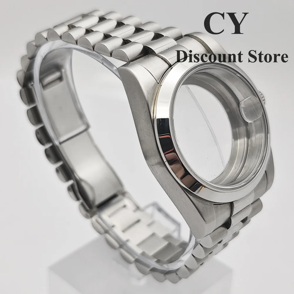 RICHUS NH35 حافظة 36 مللي متر/39 مللي متر فضية حافظة ساعة من الفولاذ المقاوم للصدأ تناسب NH35 NH36 ETA2824 2836 Miyota82-DG ساعة يد تعمل بالحركة اكسسوارات #2