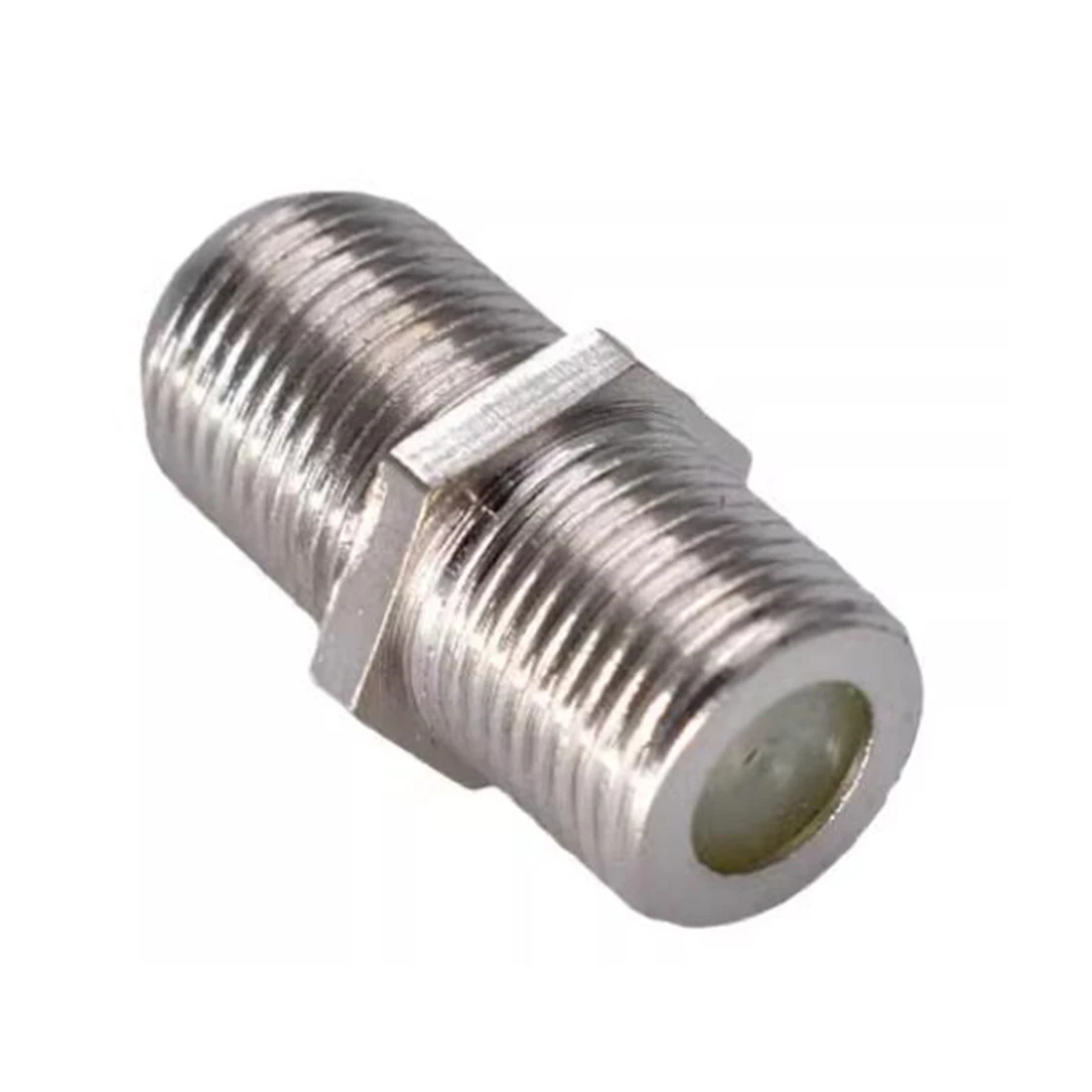 1pc F Type Female Switch Jack F Male to Male Plug RF Coax Adapter Coupler English System Straight Nickelplated  Wholesale