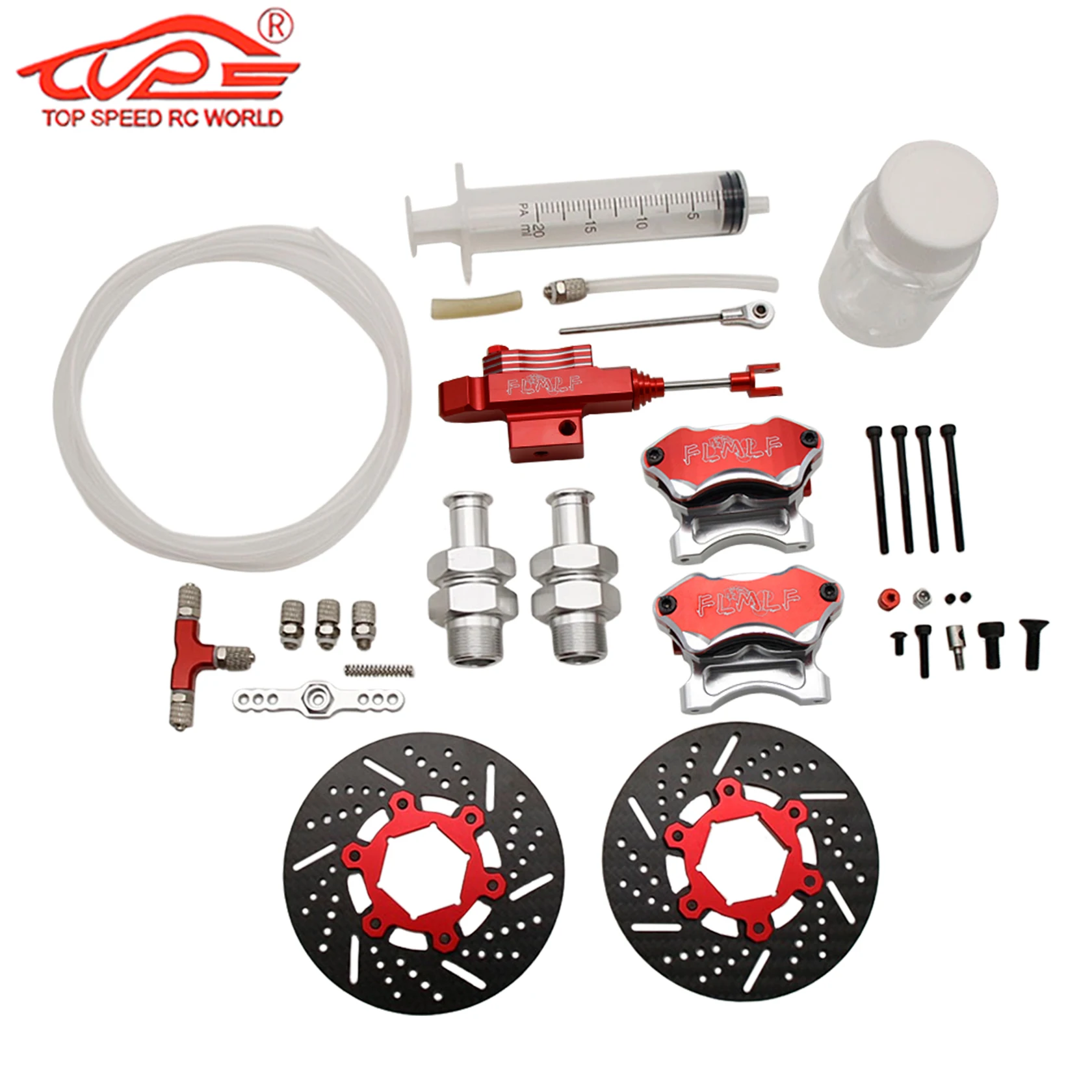 Sistema de freio hidráulico da roda dianteira de metal ou peças para escala 1/5 rc carro gás hpi rofun baha rovan km baja 5b 5t 5sc buggy caminhão