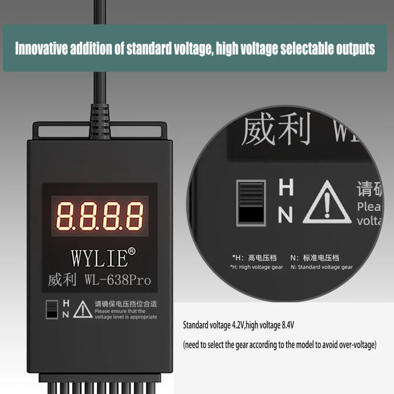 WYLIE WL-638Pro Smart Power Supply Cable USB Precise Crrent Rcognition For IPhone 6-16PM Android Battery Boot Line Repair Tool