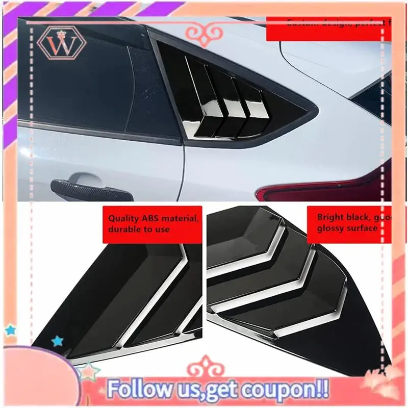 

Durable Rear Side Window Louvers For Ford Focus ST RS MK3 Hatchback 2012-2018 Accessories Air Vent Scoop Cover