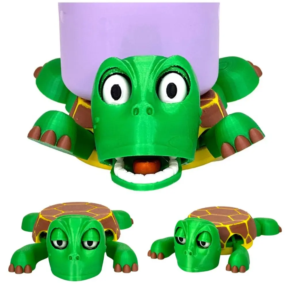 

Automatic Eye Opening Turtle Shaped Cup Mat Funny Tea Cups Coaster Reusable Heat-resistant Water Cup Pad Kitchen Supplies