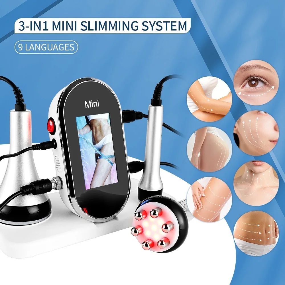 3-IN-1 RF Multipolar Radio Frequency 40K Cavitation Ultrasonic Body Slimming Skin Lifting Anti-Cellulite Fat Removal Machine