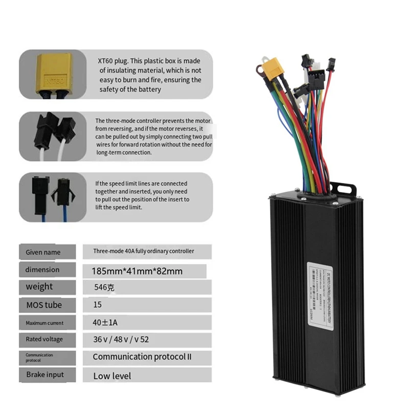 Electric Bicycle 36V 48V 52V 40A 3 Model Sinewave Controller S900 LCD Display For 1500W 2000W Ebike Parts