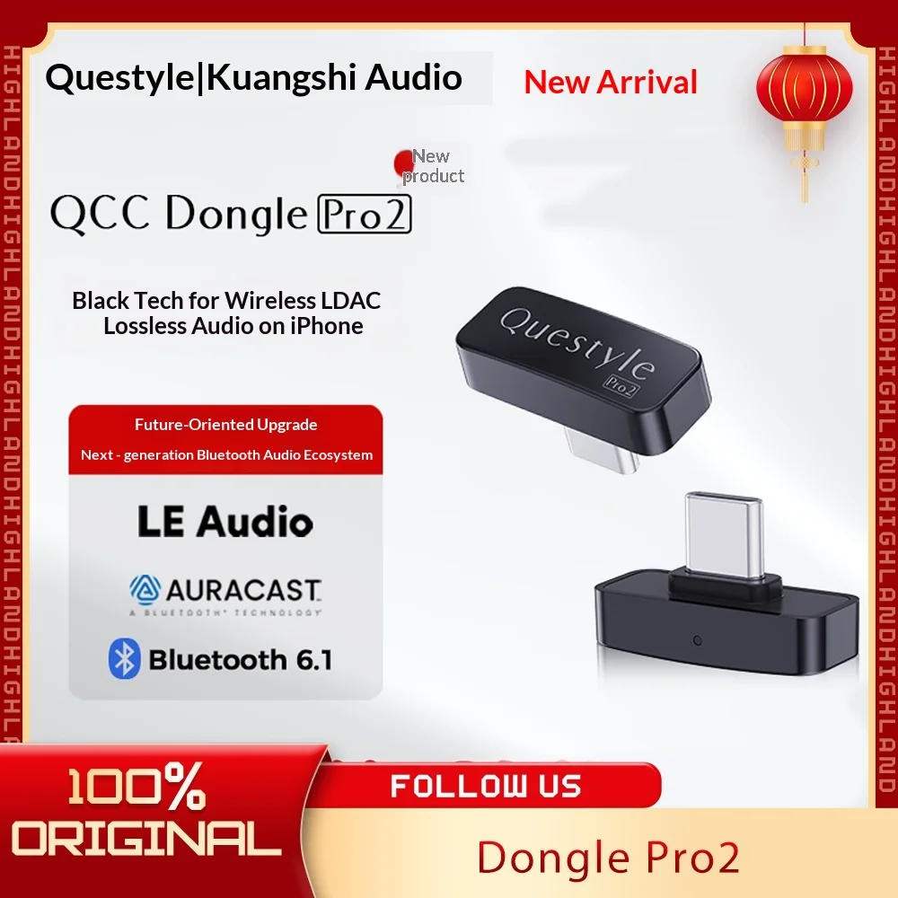 Questyle QCC Dongle Pro2 LDAC Lossless Bluetooth 6.1 Support APTX