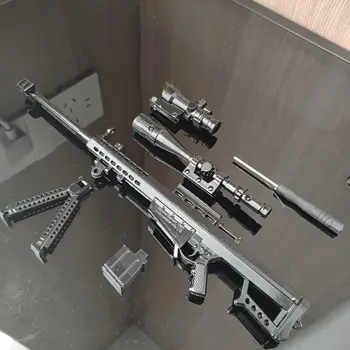 30公分合金AK47 M416手槍 24公分巴雷特步槍模型 PUBG絕地武士玩具槍 指尖陀螺 桌面擺飾 男生成人聖誕禮物 6 最佳銷售 狙擊氣槍 - №1