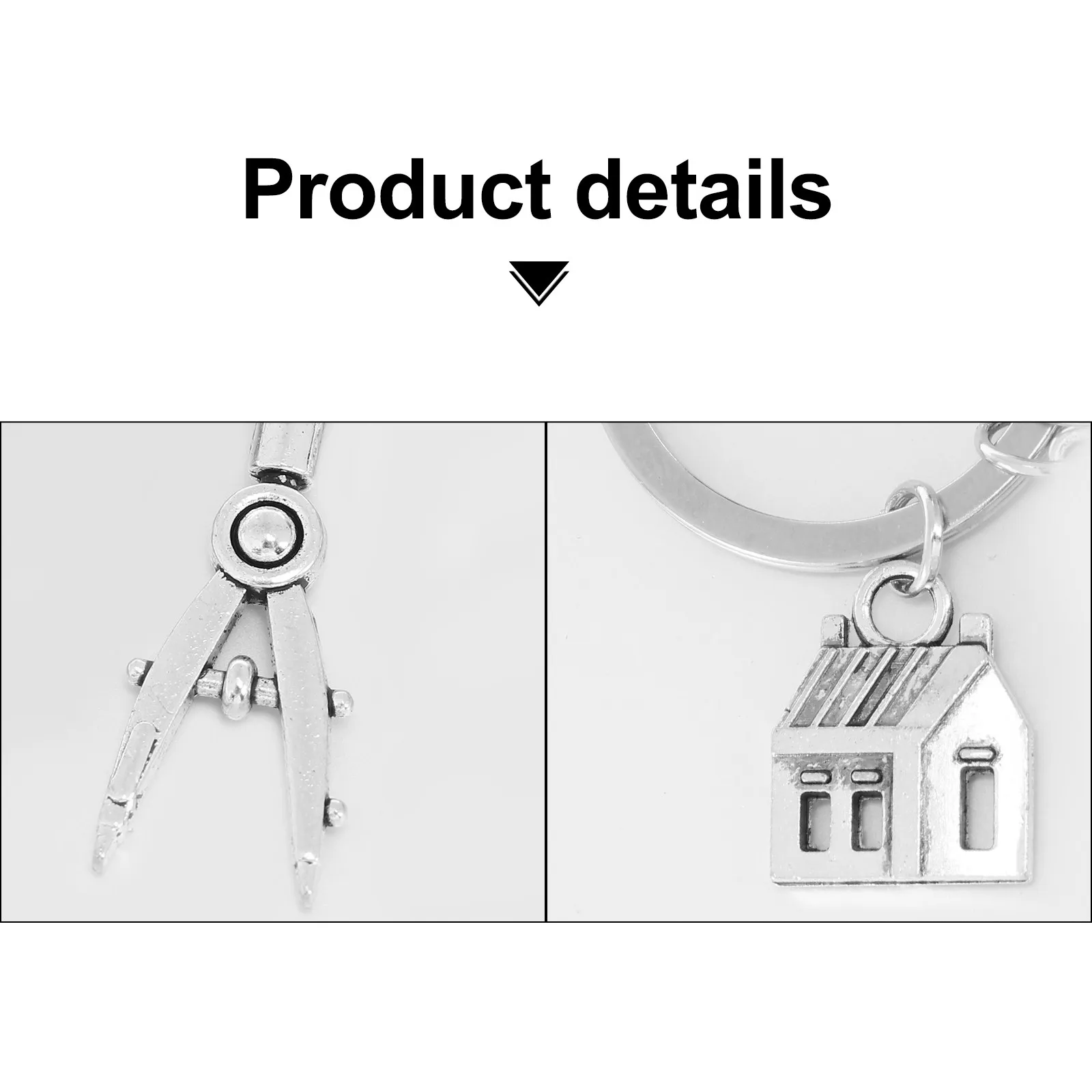 Creative Zinc Alloy Key Ring Heavy Duty Metal Keychain for House Car Office Keys Smart Organization Gift Idea Unique Design