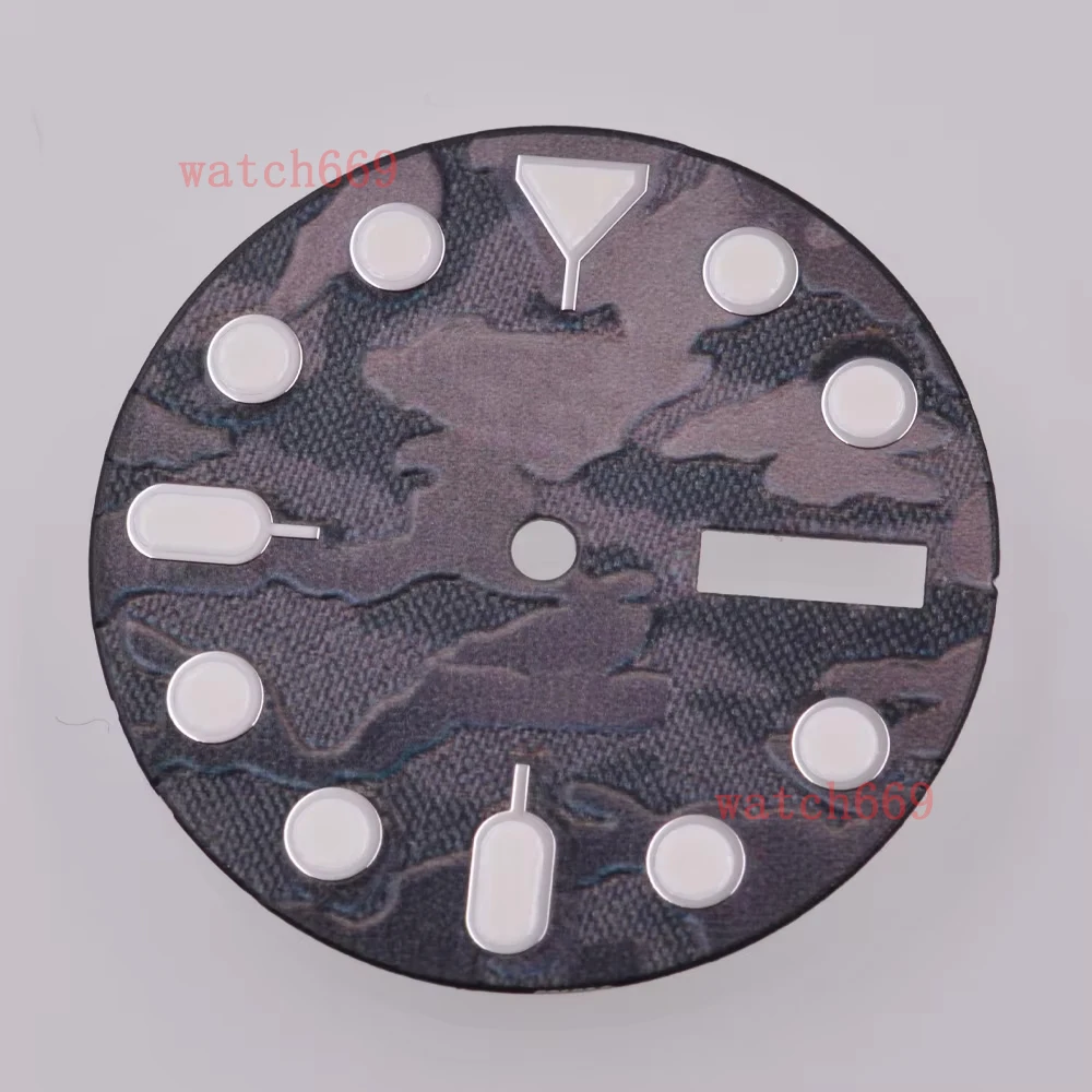 28.5mm NH36 Dial black Watch Dial Green luminous Sterile dial Fit NH36 movement