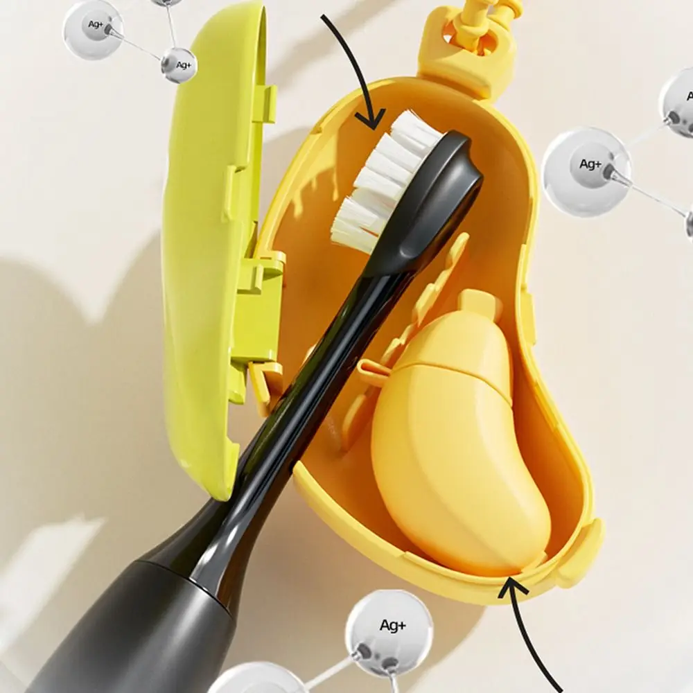 Plastic Toothbrush Head Protective Cover Portable Brush Protect Toothbrush Dust Cap Cover 2in1 Banana Shape