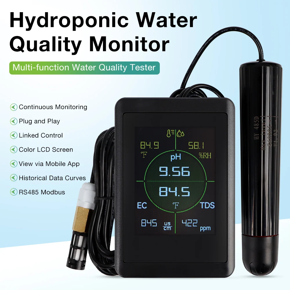 6 In 1 Smart Water Quality Detector Bluetooth APP PH Meter Measure PH EC TDS Salinity S.G Temp High Accuracy Tester