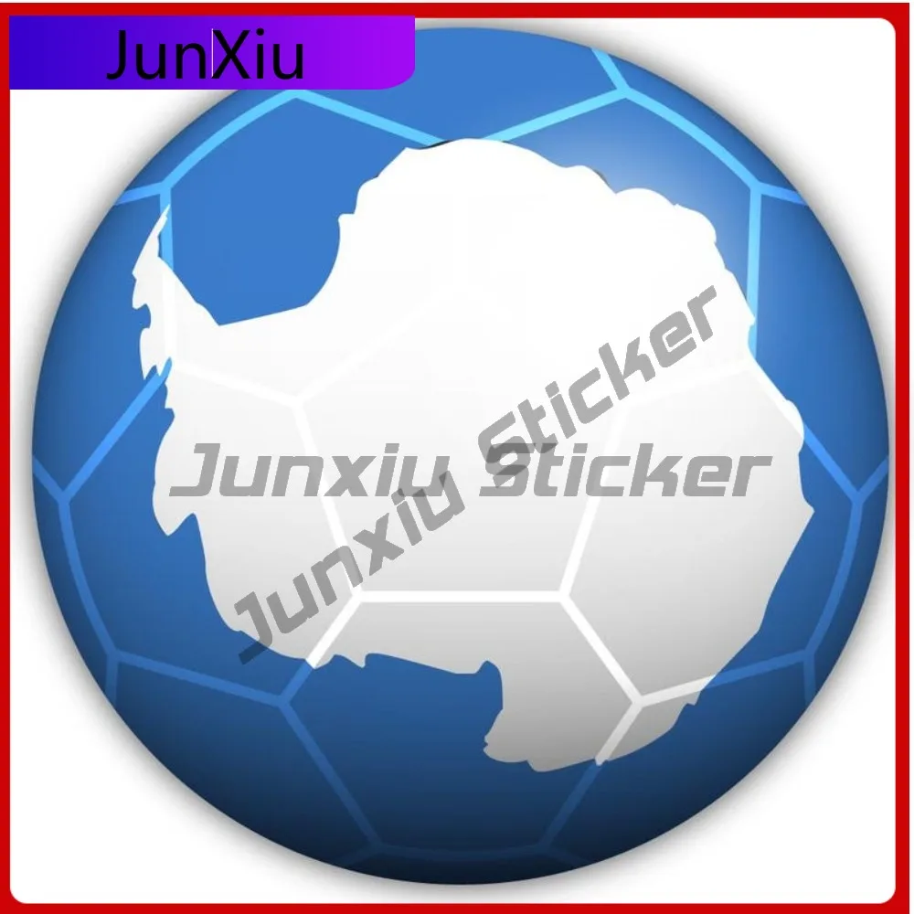 Antartica Flag Shaped Soccer Ball Vinyl Matte Sticker Cut To Shape Waterproof Scratch-proof Exterior Refit Decal Accessories Pvc