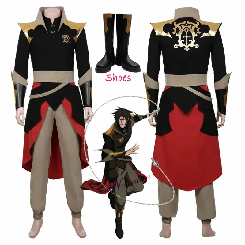 

Anime Game Castlevania Season 3 Trevor Belmont Cosplay Costume Outfit Uniform Wig Full Suit Halloween Carnival Costume Men