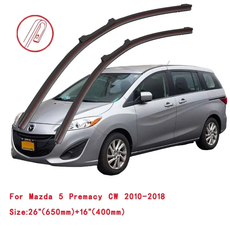For Mazda 5 Premacy 1999-2018 Car Windshield Wiper Blade Front Windscreen Brushes Washer Accessories Window Cleaning Replacement