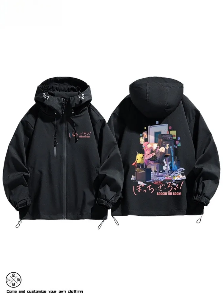 فضفاض عارضة الرجال Jaet Ro أنيمي التعاونية فضفاضة تناسب ربيع الخريف الشتاء سستة مزين البوليستر الشباب Faion #3