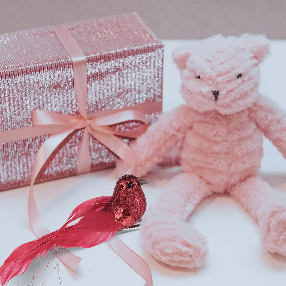 

6pcs Simulation Birds Decor Artificial Sparrow With Clips For Home Wedding Party Diy Decoration Froth Bird Educational