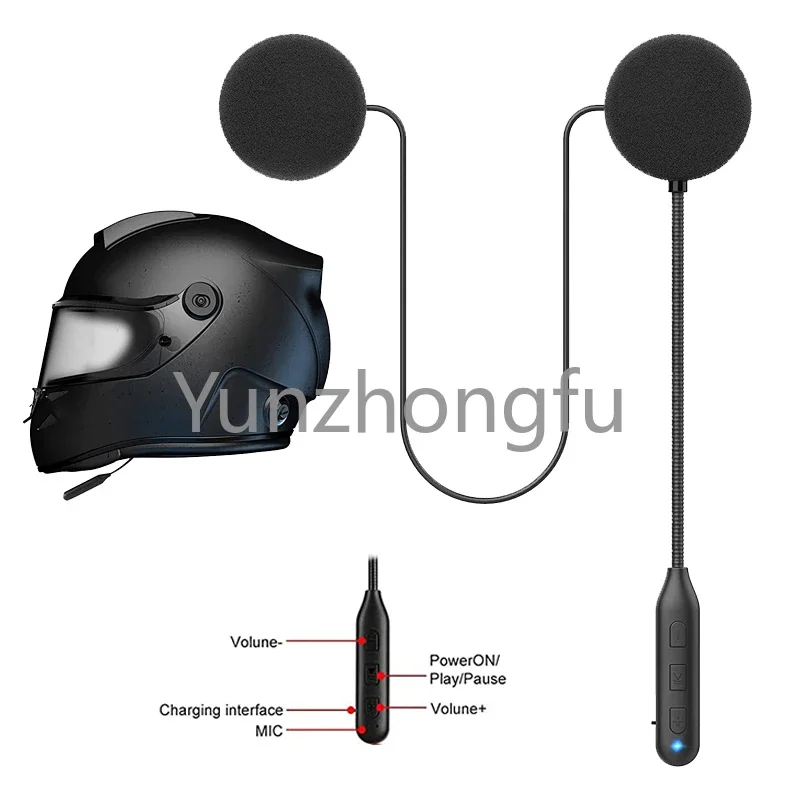 2023Motorcycle Helmet With Microphone Earphones Intercom Headset  Headphones Outdoor Helmet Earphone