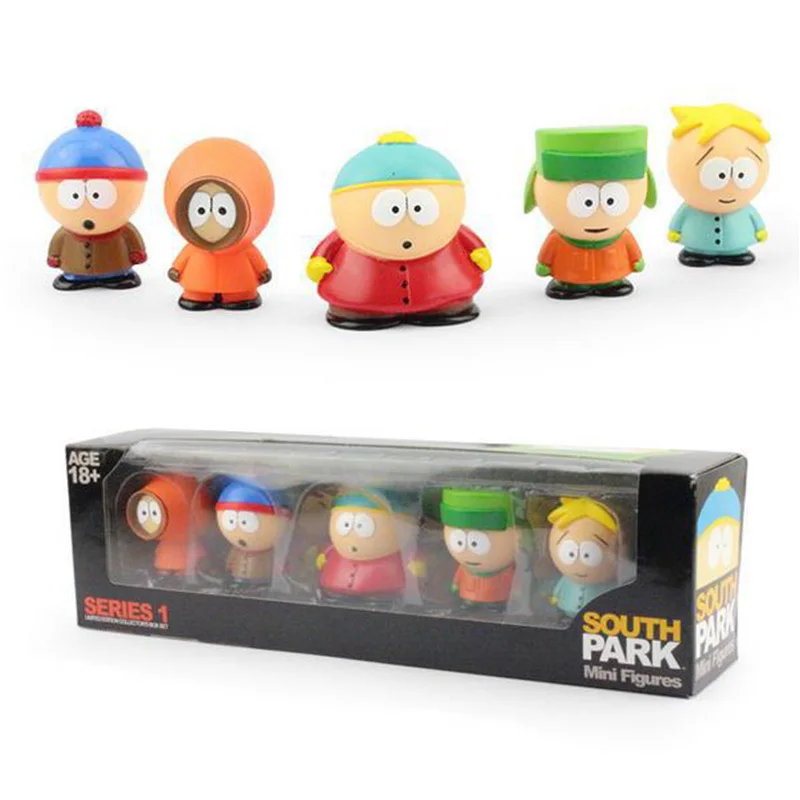 5Pcs/Set South Park Anime Figure The Stick of Truth Kenny McCormick Stan Marsh Cute Lovely Dolls American Band Ornaments