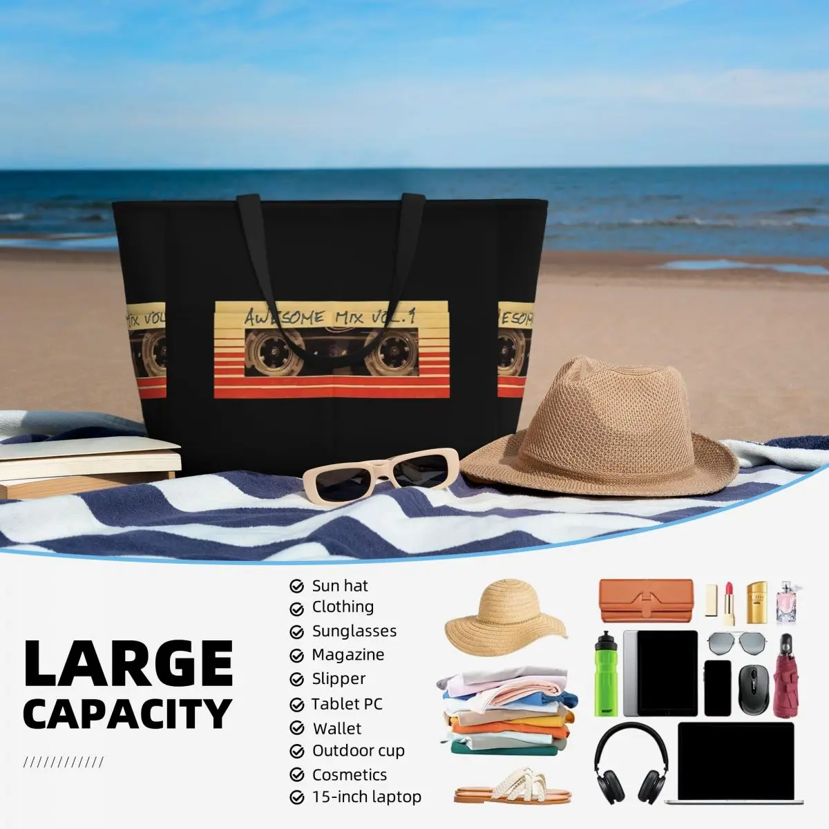 Impresionante mezcla Vol.1 bolso de playa deporte gimnasio Yoga Duffle bolso de mano grande bolso de viaje para mujer bolso de Fitness