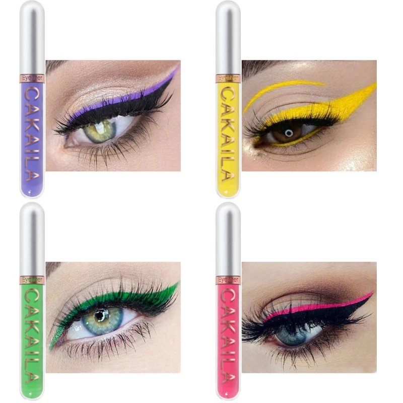 8 Color/Set Waterproof Eyeliner Makeup Eye Cosmetics Beauty Colored Eyeliner Pencil Set Longlasting Liquid Glitter Eye Liner Pen