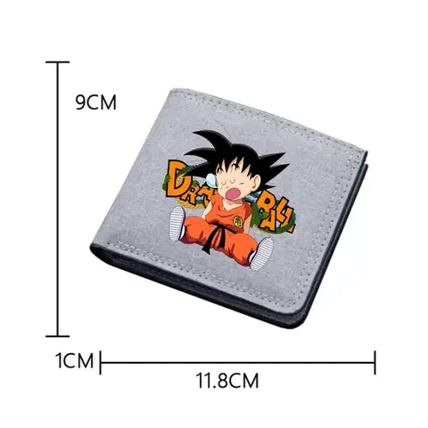 Dragon Ball Z Super Hopfällbar Handväska Anime Goku Korta Plånböcker Söt Canvas Korthållare Myntfodral Roliga Födelsedagspresenter 8 best sales Cartera Dragon Ball - №8