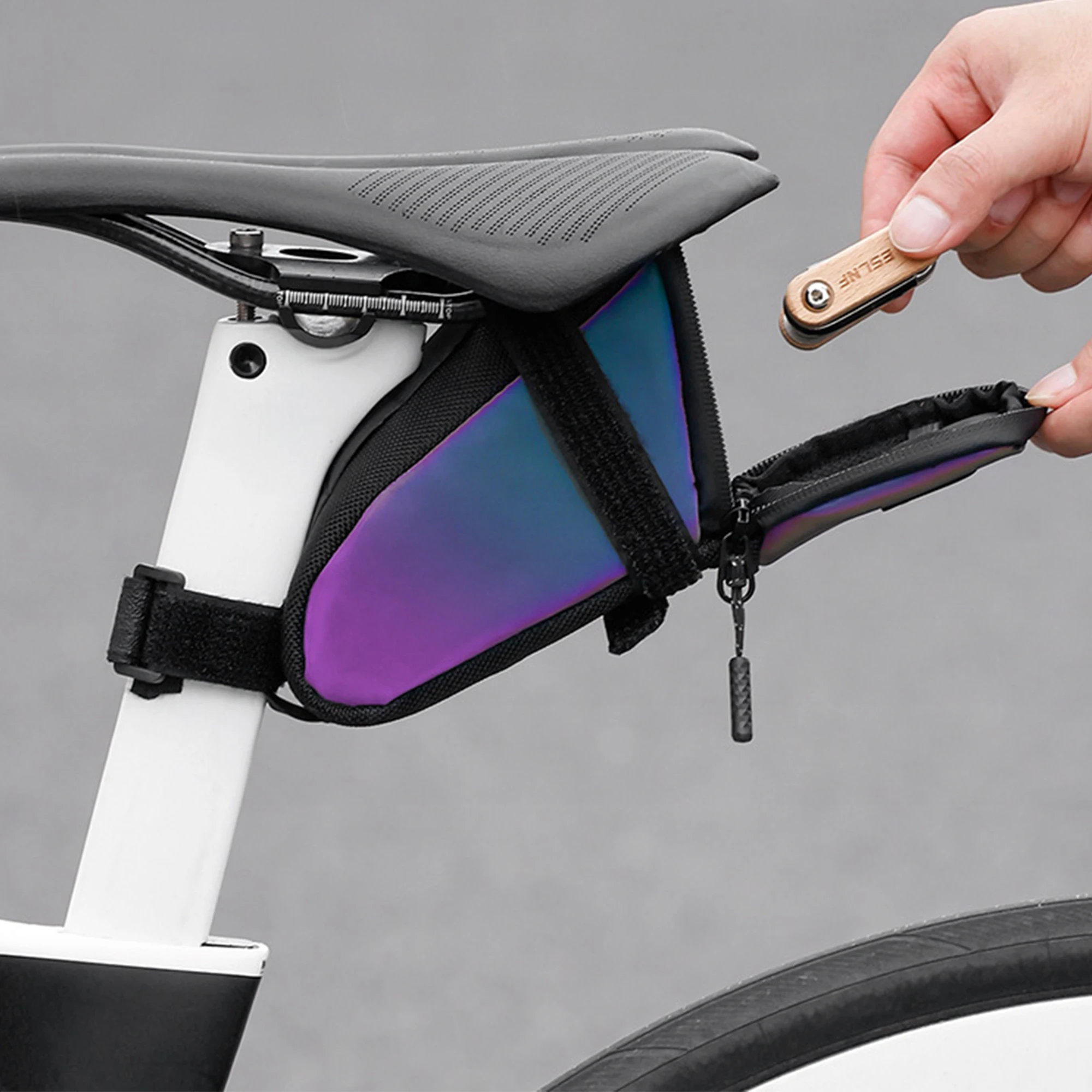

Portable Waterproof Bicycle Tail Bag Lightweight Reflective MTB Road Bike Saddle Bag Cycling Storage Pack Bike Accessories