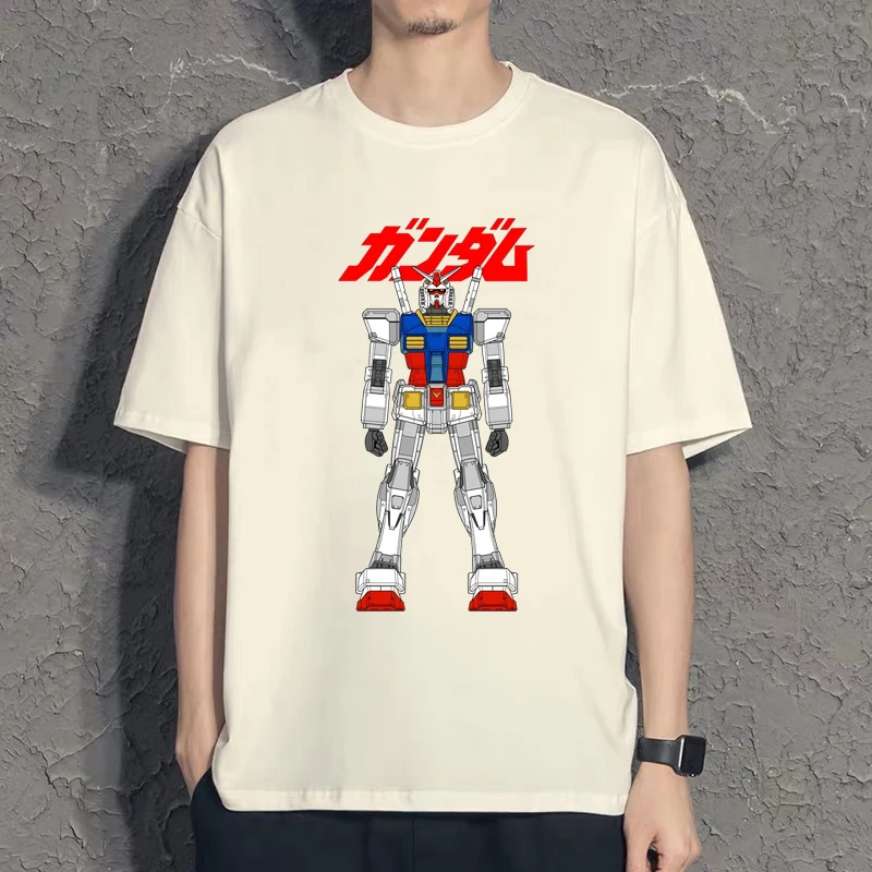 

Japanese Mobile Suit Gundam Gundam Series Jion Animation Around Crew Neck Printing Casual Short Sleeve T-Shirt