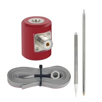 HAMGEEK PAC-12 300W 5M/6.4FT QRP shortwave antenna 14-30MHz HF antenna stainless steel 1/4 wavelength for USDX radio transceiver
