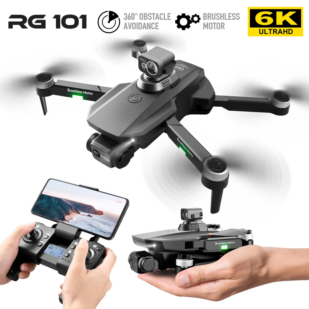 2022 NEW RG101 MAX GPS Drone 6K Professional Dual HD Camera FPV 3Km Aerial Photography Brushless Motor Foldable Quadcopter Toys