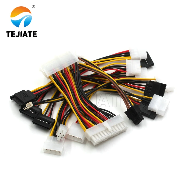 SATA power cable one split two 6P to IDE4 10 12P pin motherboard solid state drive connected graphics card adapter cable